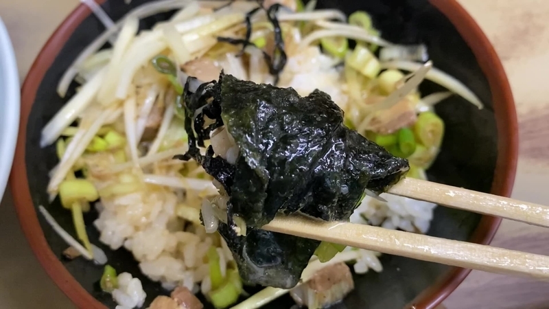 小ネギ丼海苔巻き