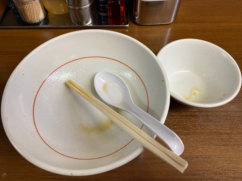 空になった丼