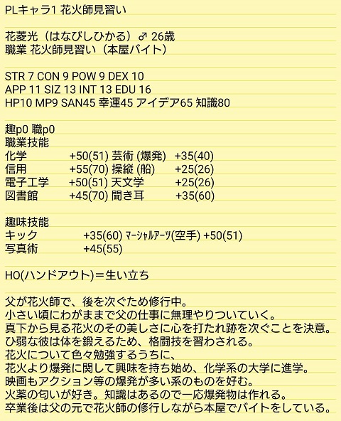 探索者の作り方 クトゥルフ神話trpg Trpgブログ