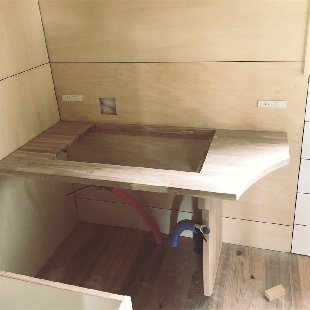 チャレンジ造作洗面台 こどもと一緒にドコ住もう