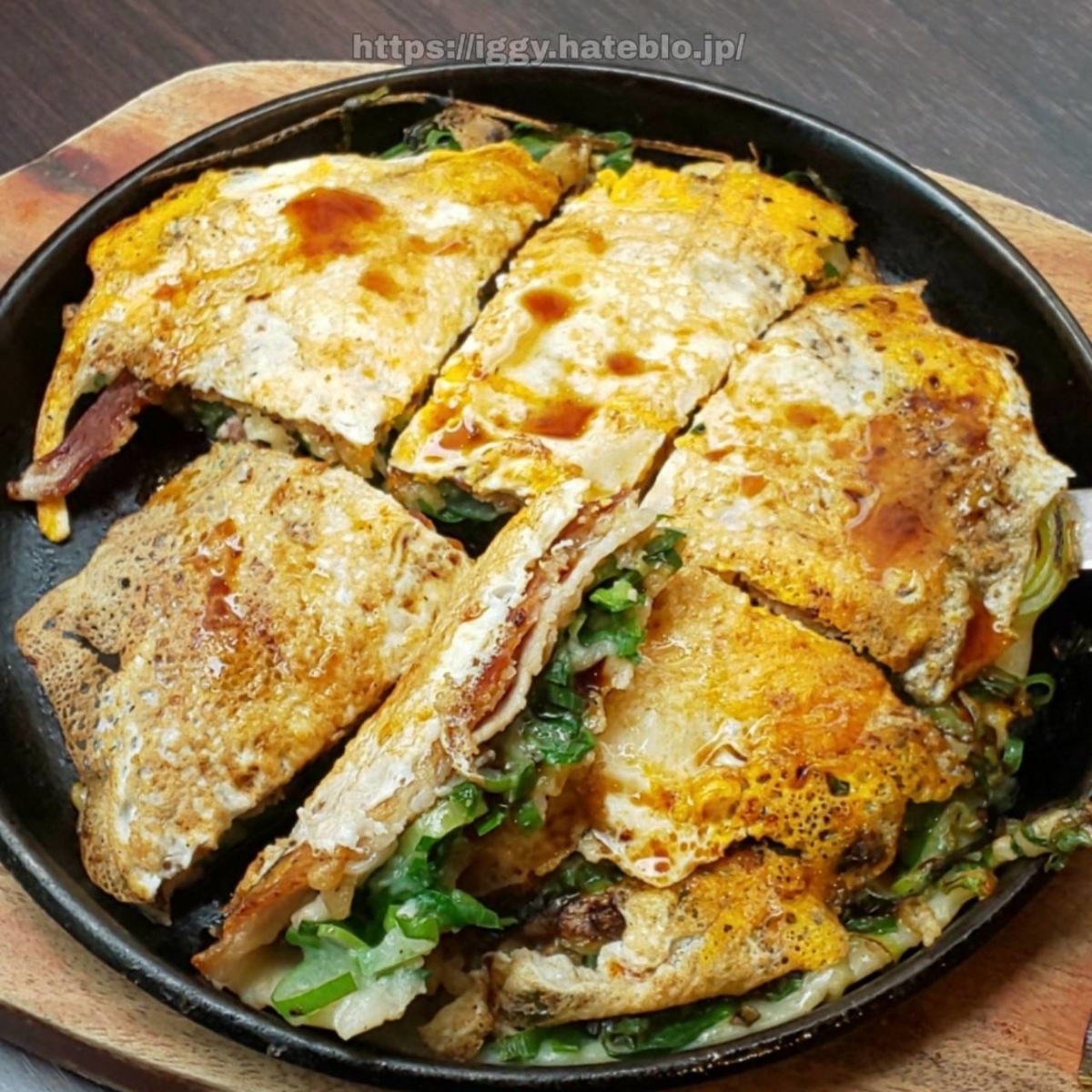 味乃家ねぎ焼き断面 iggy2019