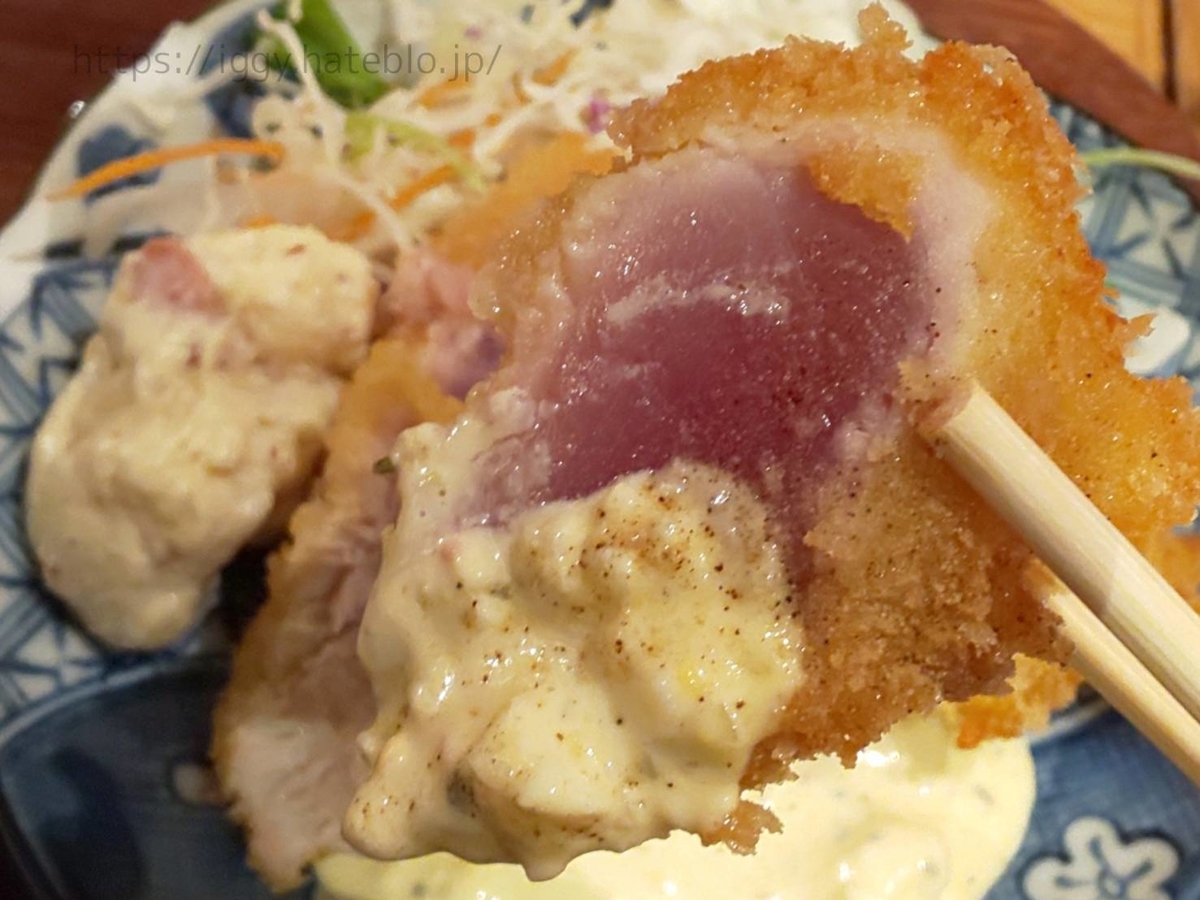 うみの食堂 人気メニュー まぐろレアカツ 福岡パルコ レビュー