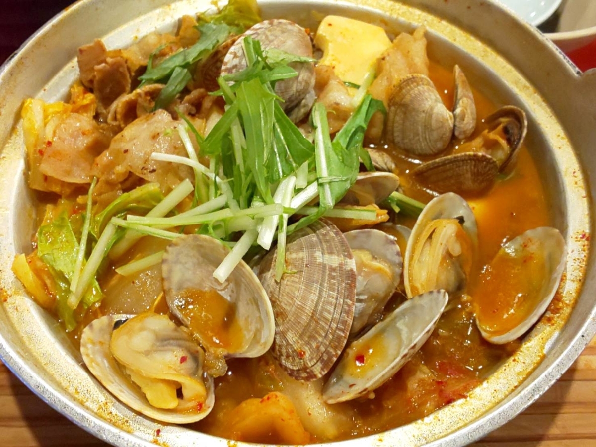 ジョイフル あさりたっぷりコク旨バターチゲ定食 具材 口コミ レビュー