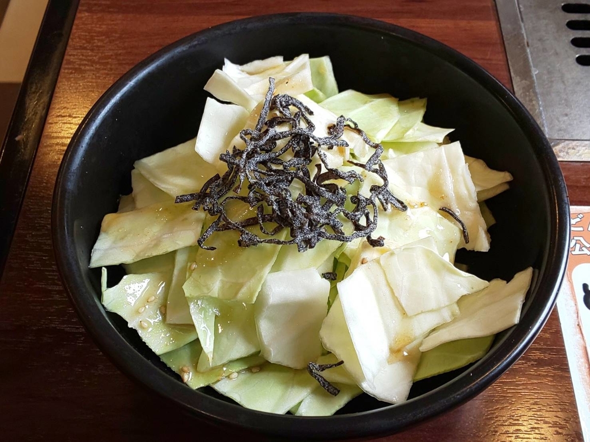 どんどん亭 お好み焼き 食べ放題メニュー キャベツの塩昆布サラダ 口コミ