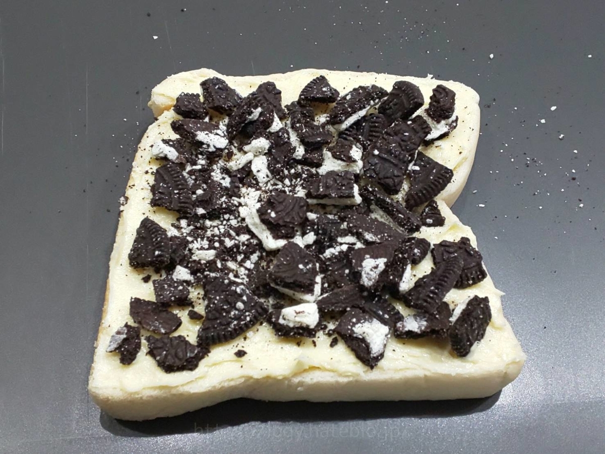 家事ヤロウ クリームチーズ 食パン オレオトースト