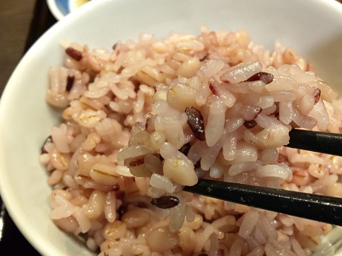 濱かつ ご飯 黒米入りむぎごはん おかわり自由 口コミ レビュー
