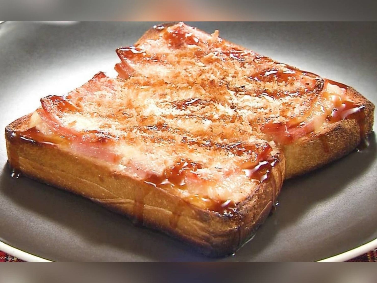 のせて焼くだけ簡単トーストレシピ5選 家事ヤロウ  揚げないハムカツエッグトースト パン祭り