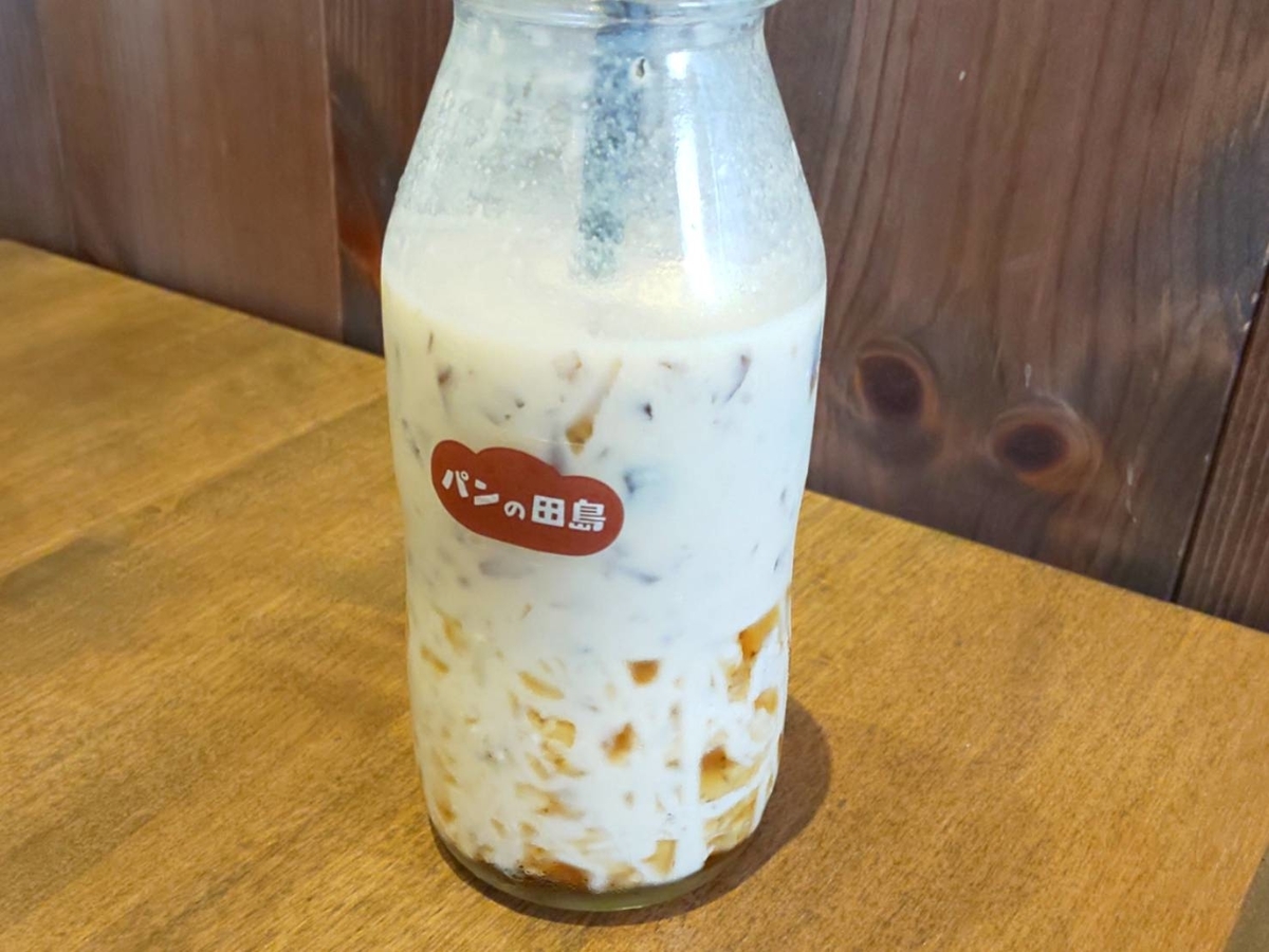 パンの田島 メニュー プリンラテ 飲み方 口コミ レビュー