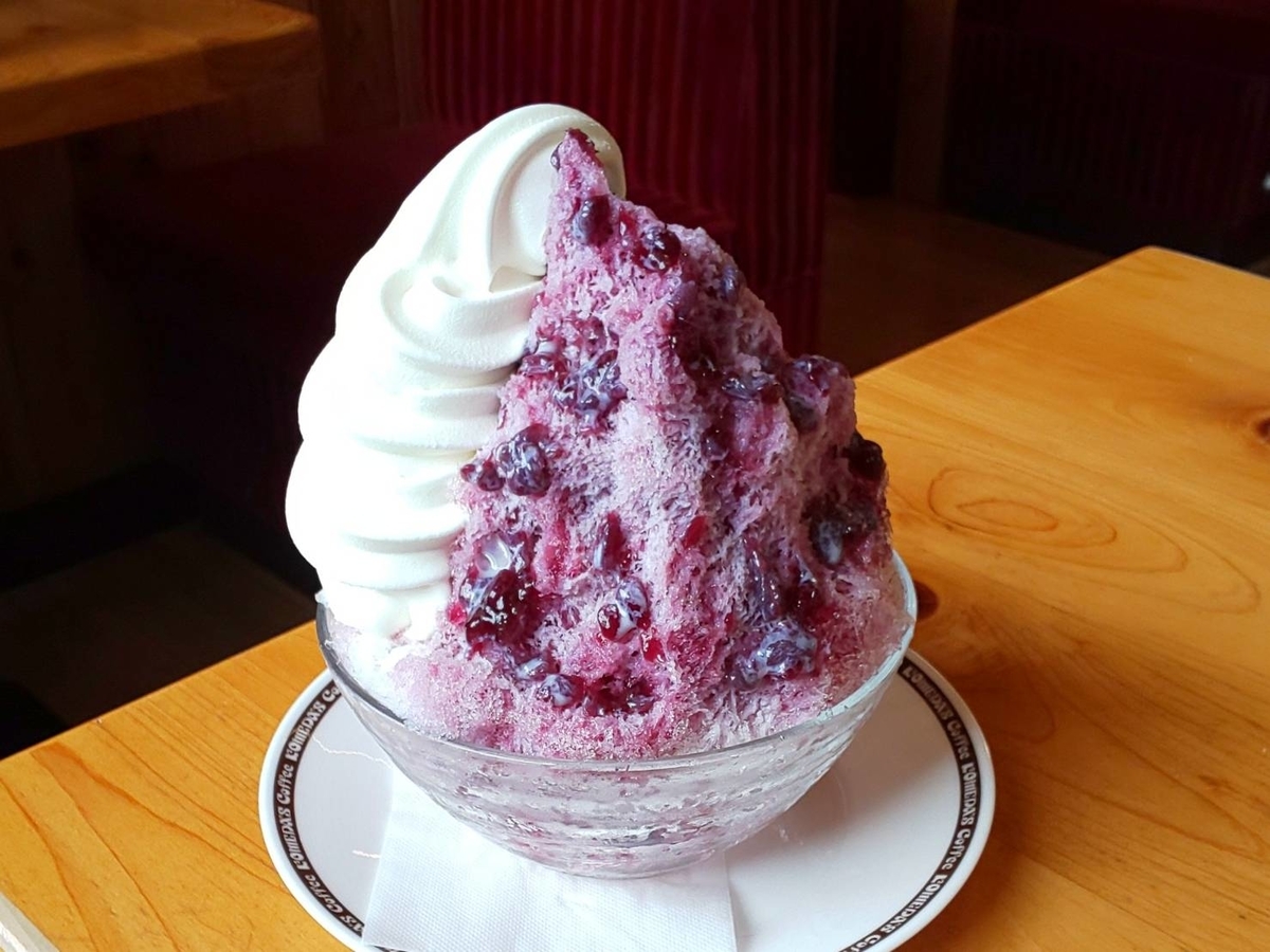 コメダ かき氷 ミニサイズ 練乳 ソフトクリーム 値段