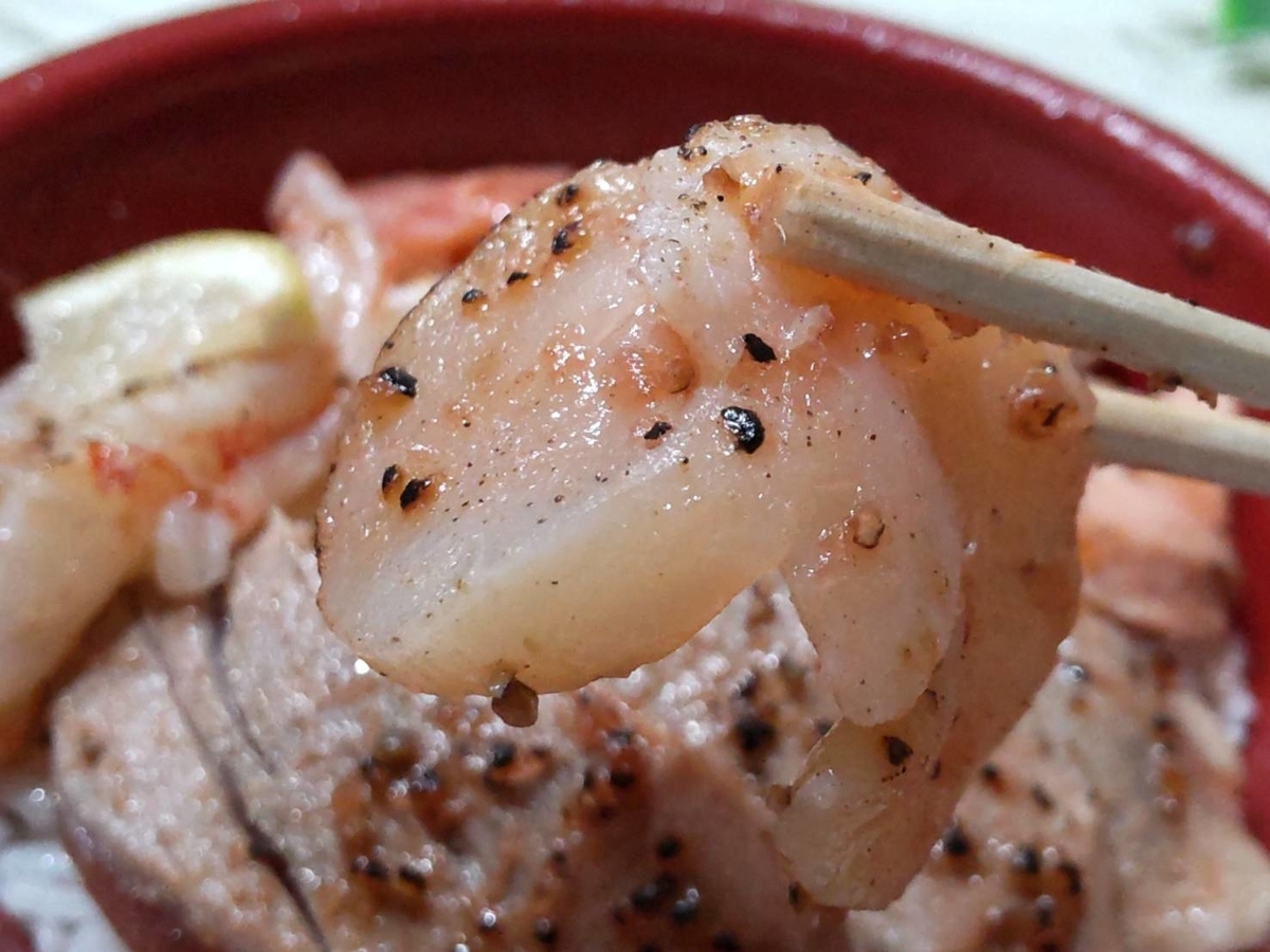 はま寿司 テイクアウトメニュー画像 海鮮レアステーキ丼 ホタテ炙り 口コミ レビュー