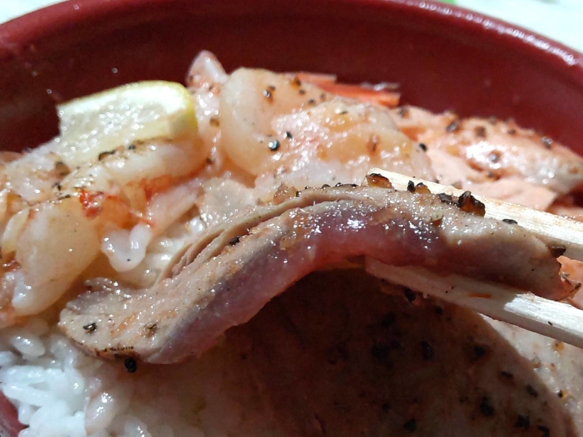 はま寿司 テイクアウトメニュー おすすめ 海鮮レアステーキ丼 評価