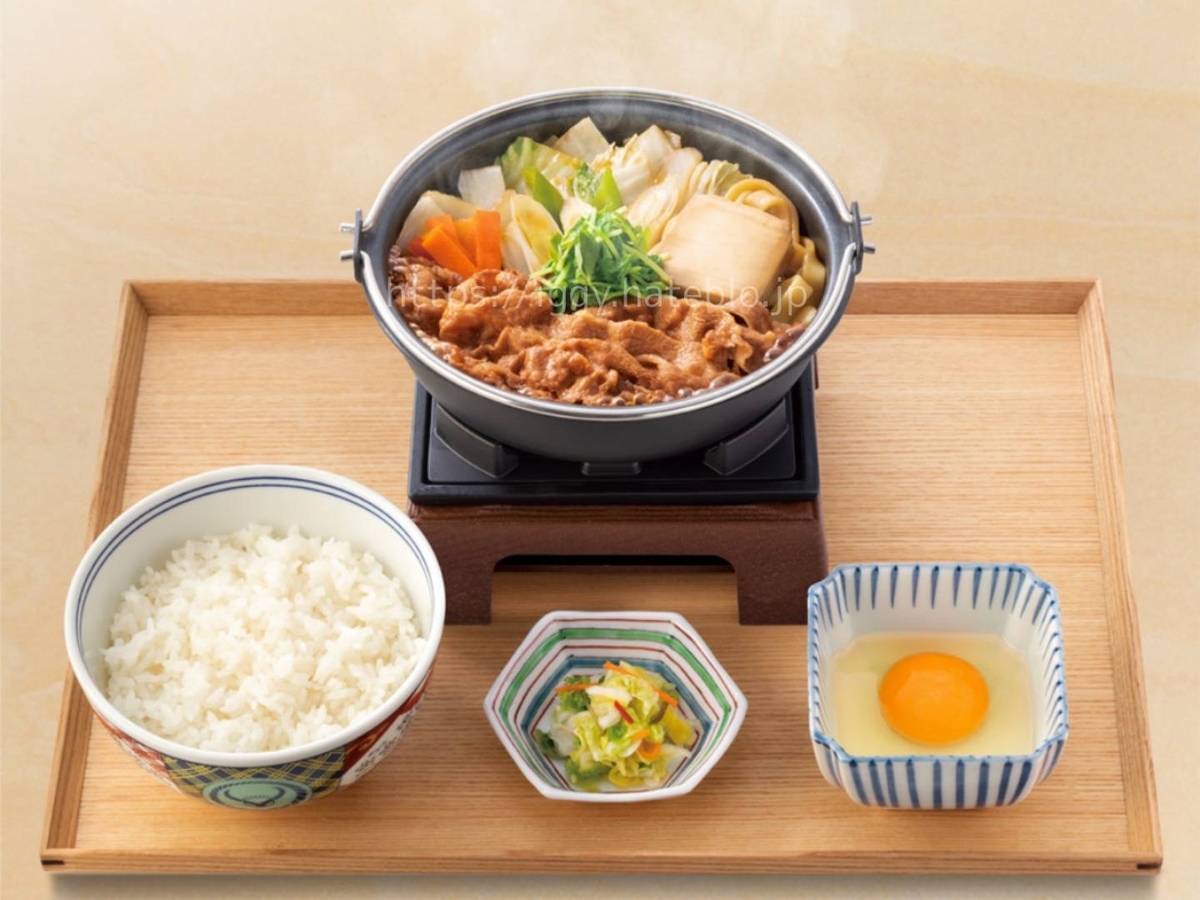 吉野家「牛すき鍋膳」肉2倍盛を食べた感想。ご飯おかわり無料!期間限定の人気メニュー【口コミ】 - イギーとポル 福岡グルメ