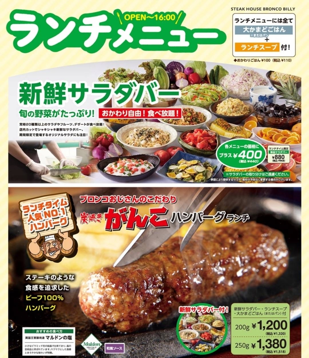 ブロンコビリー 炭焼きがんこハンバーグランチ を食べた感想 ジェラート ドリンクバーおすすめの楽しみ方 福岡大野城御笠川店 Life