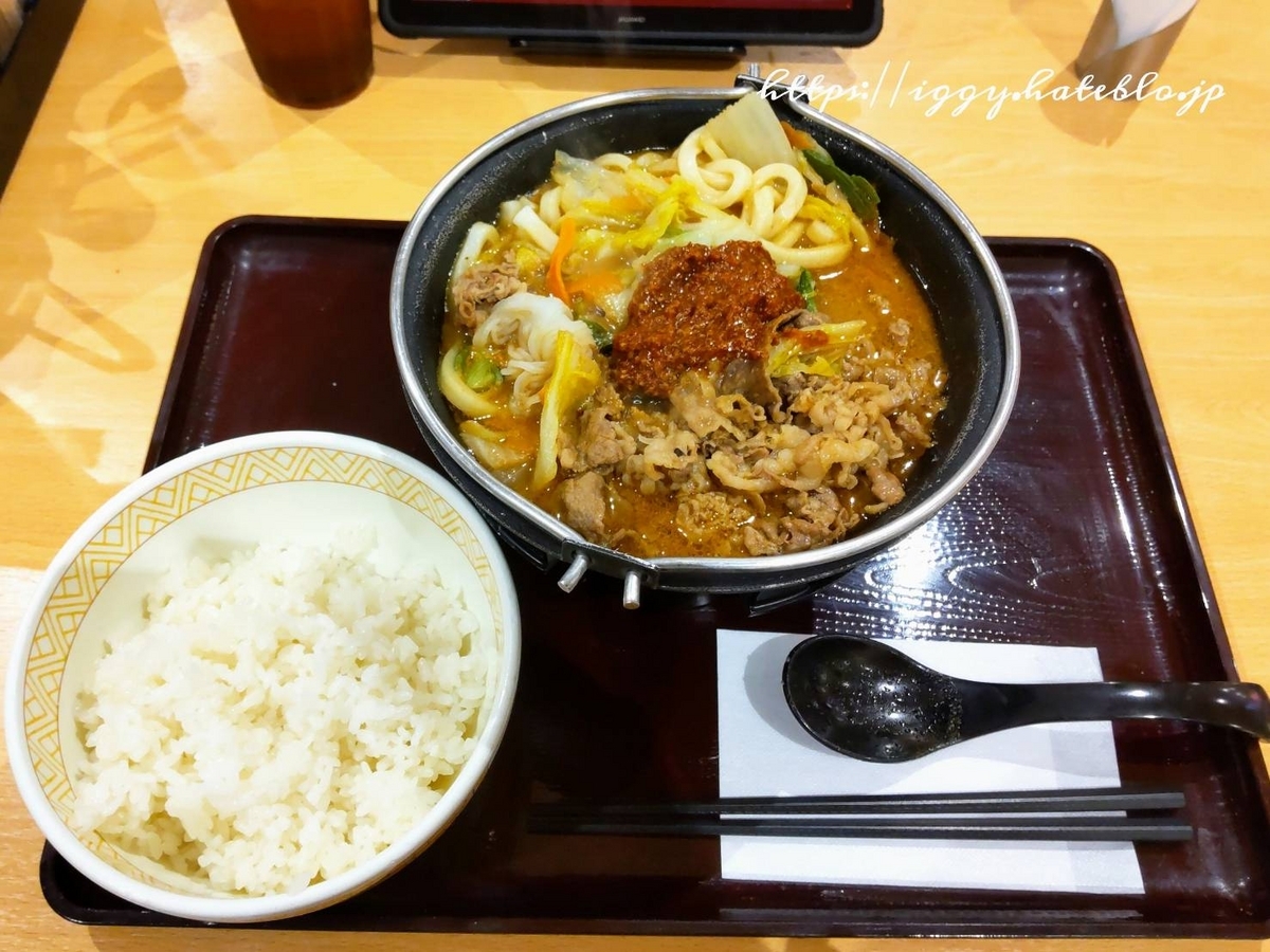 すき家 肉味噌牛担々鍋定食 値段 口コミ レビュー