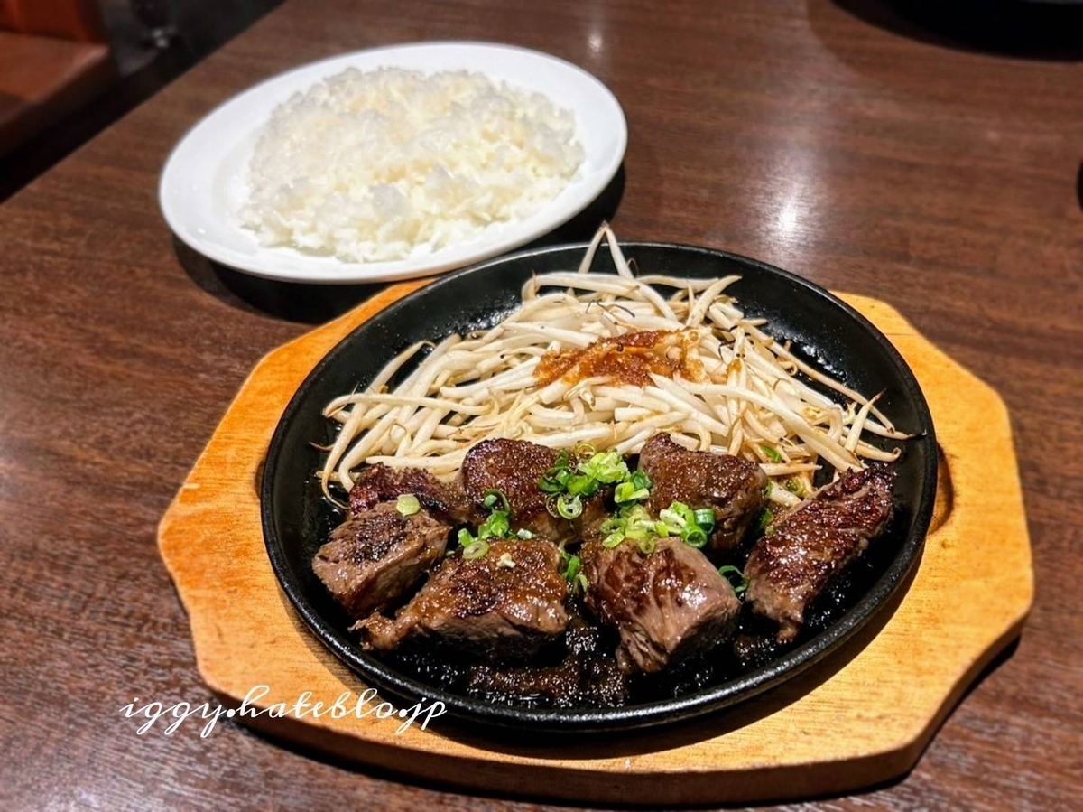 ビアレストランpubキリン ランチメニュー 牛サイコロステーキ 口コミ レビュー 天神ビル地下飲食店街