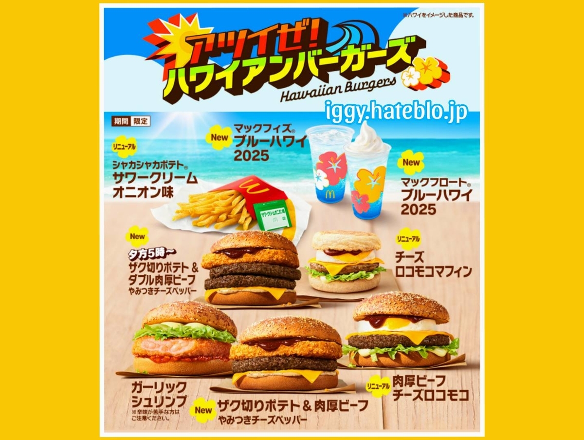 マック「肉厚ビーフチーズロコモコ」ハワイアンバーガーズ2025