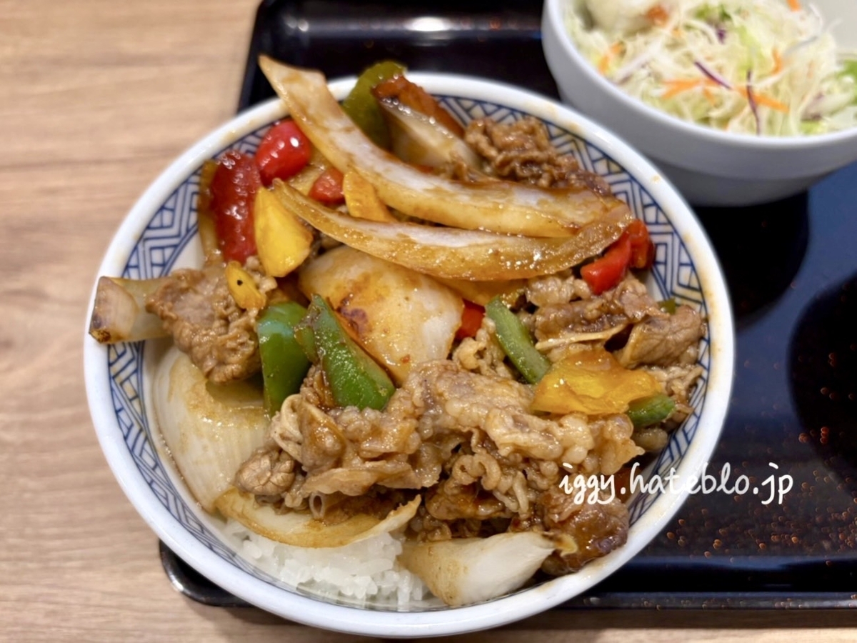 吉野家 牛スタミナ焼肉丼を食べた感想【口コミ】 - イギーとポル 福岡グルメ