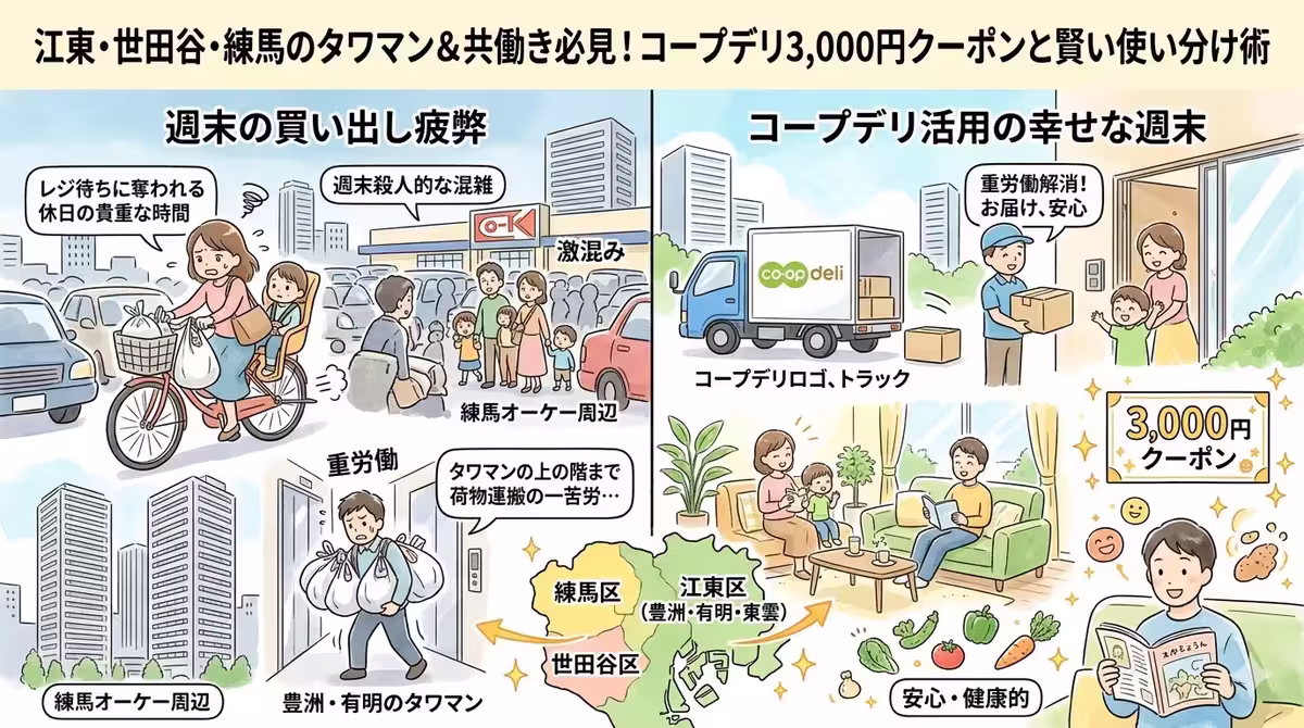 東京で使えるコープデリとパルシステムの比較イメージ 東京で使えるコープデリとパルシステムの比較イメージ
