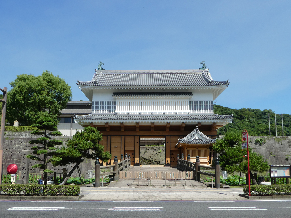 鶴丸城御楼門 A 鹿児島市城山町 合原ちひろの絵日記 鹿児島市