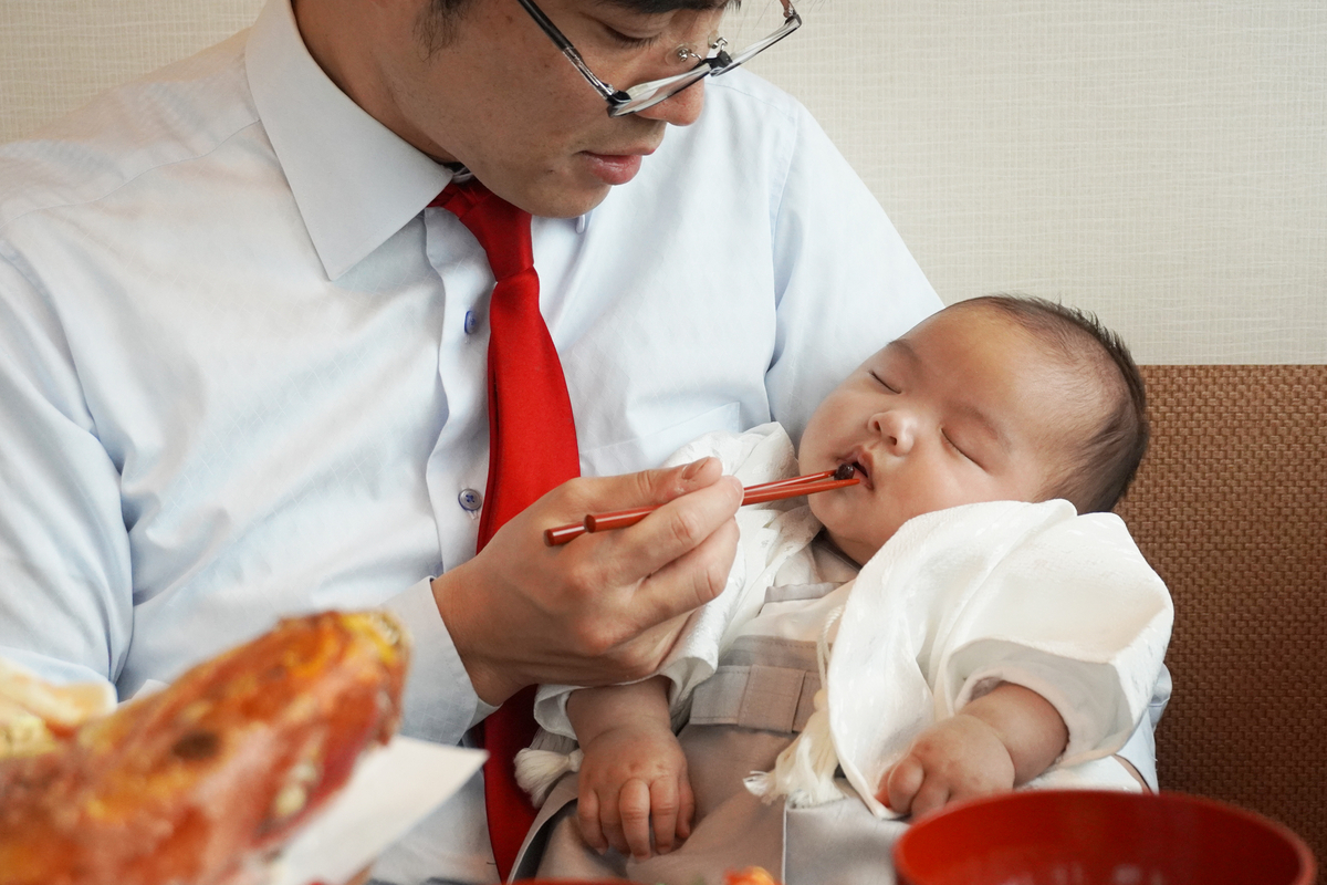 お食い初め 梅の花