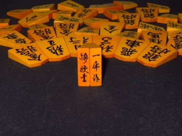 期間限定キャンペーン 将棋駒 彫り駒 竹風作・錦旗書 御蔵島黄楊 赤柾目 - 囲碁/将棋