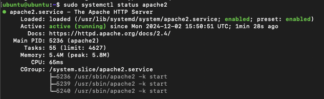 ubuntu画面 Apache