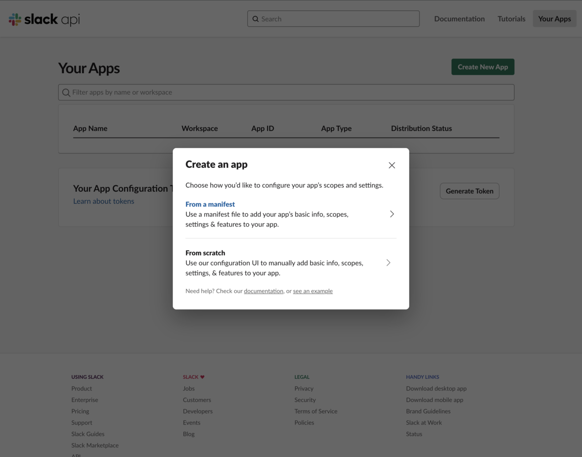 create new app &gt; From scratch
