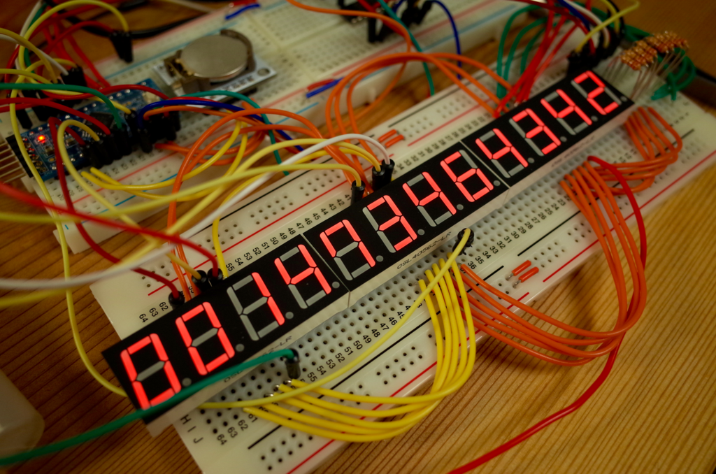 7セグメントled表示時計