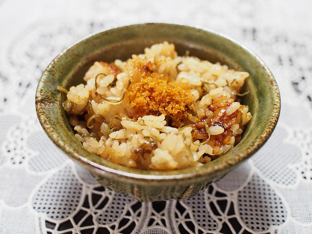 からすみとめかぶの炊き込みご飯2