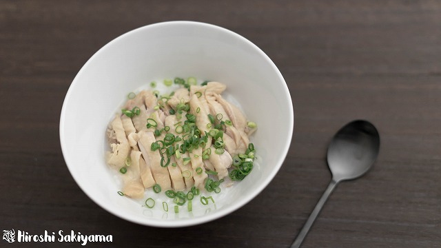 鶏と生姜の中華粥3