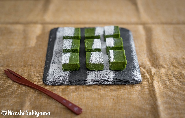 抹茶とホワイトチョコの生チョコ