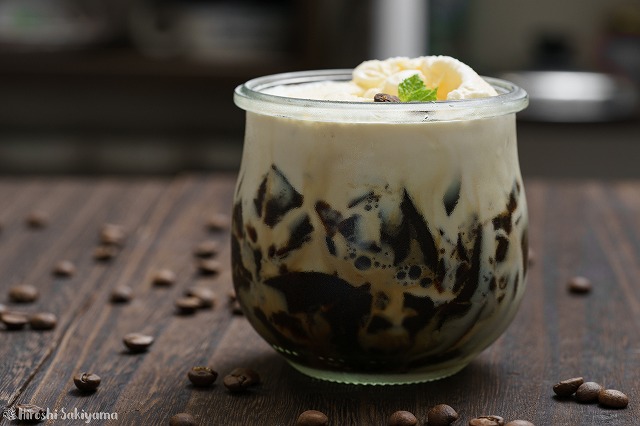 アガーで作るコーヒーゼリー3