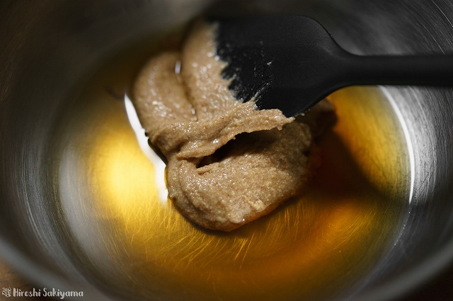 めんつゆと水とピーナッツバター