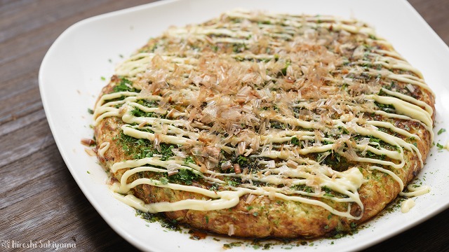 フライパンで作るお好み焼き