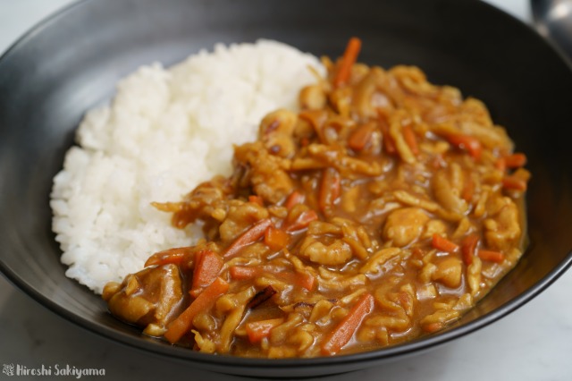 食感が楽しい切り干し大根カレーのアップ