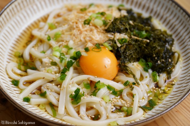 あおさと小海老のうどん