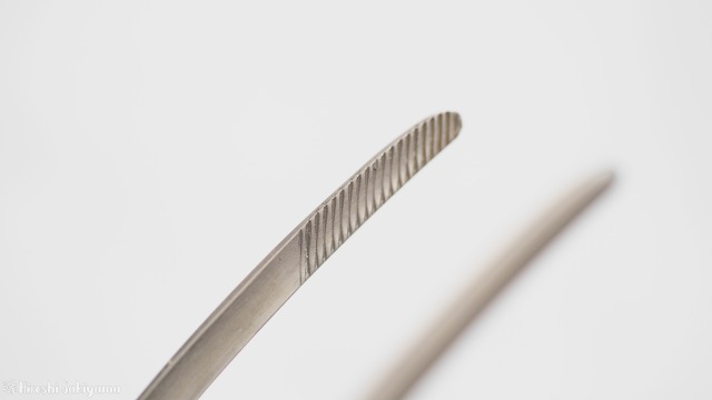 f:id:ikashiya:20190929151249j:plain クレバートングの先、ぎさぎさの溝が付いている