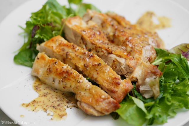 ハニーマスタードチキンのアップ