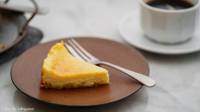 ベイクドチーズケーキの1ピース