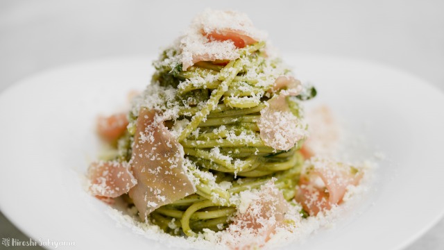 春菊のジェノベーゼのアップ