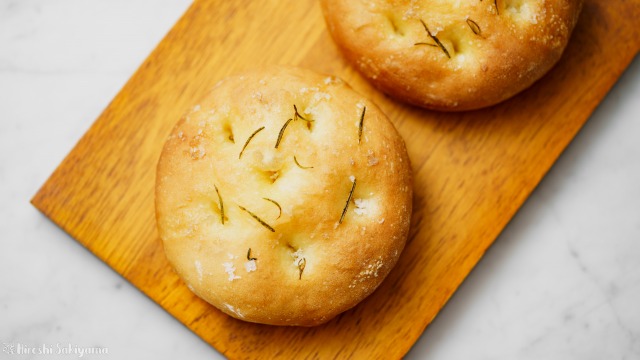 フォカッチャを上から