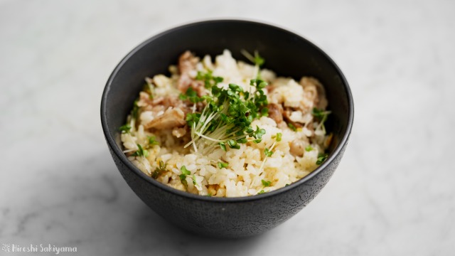 豚肉と青唐辛子味噌の混ぜご飯