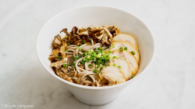 キノコの鶏蕎麦