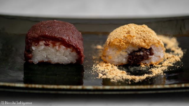 炊飯器・もち米100％で作るおはぎ・ぼたもち、断面