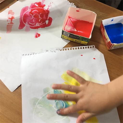 バチック はじき絵 シンプル子育てのリアル