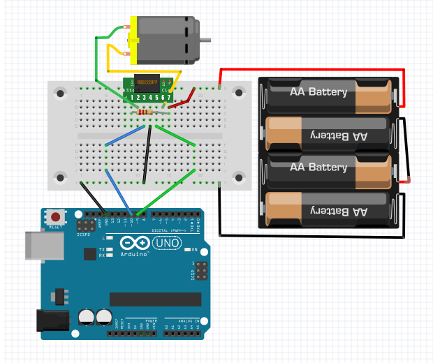 DCモーターの回路