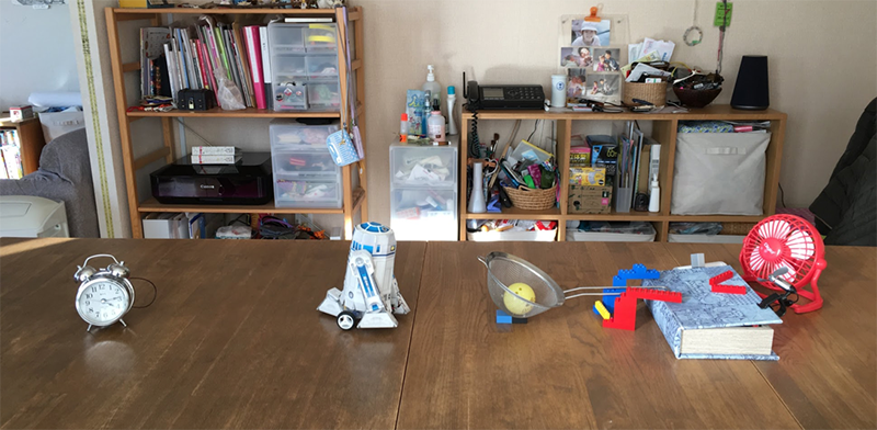 様々な機器をつないだ工作の例2