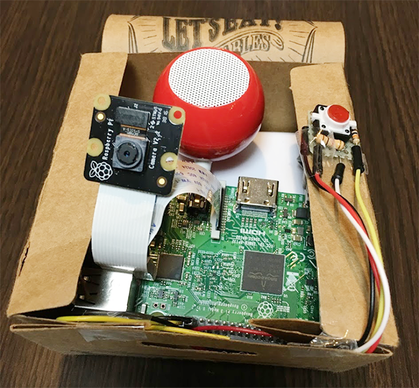 ラズパイに物理的なボタンを付けて、カメラやマイクを使えるようにします