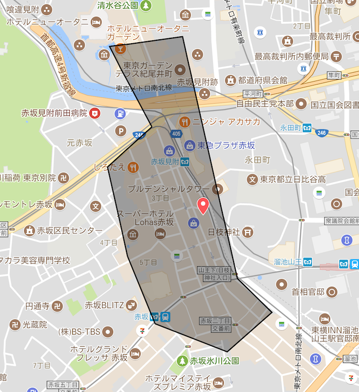 お昼の行動半径 お昼の行動半径