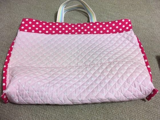 入園グッズ、ハンドメイドでレッスンバッグと上履き袋